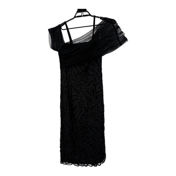 JS Collections Addilyn Soutache mesh stole dress black size 14 - Picture 2 of 9